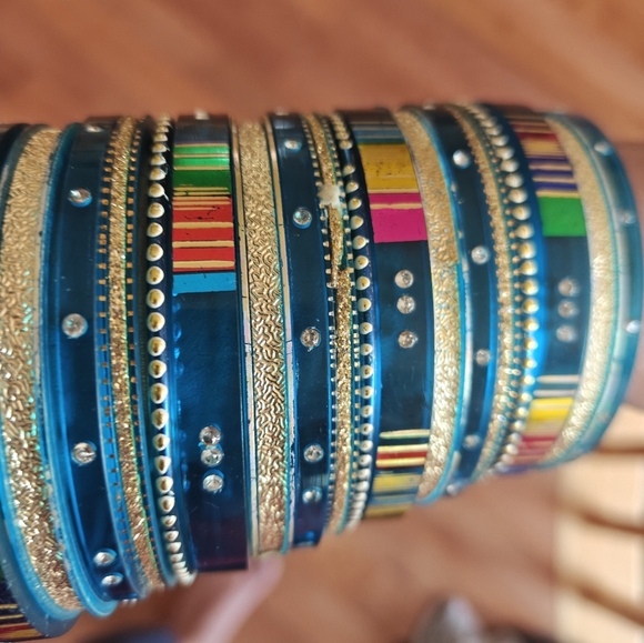 Elegant Multicolor Bangles Set - Picture 5 of 8